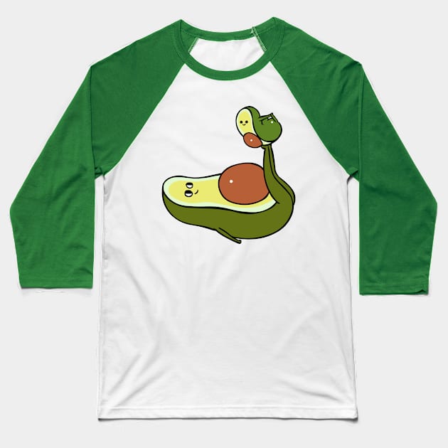 Acroyoga with Baby Avocado Baseball T-Shirt by huebucket